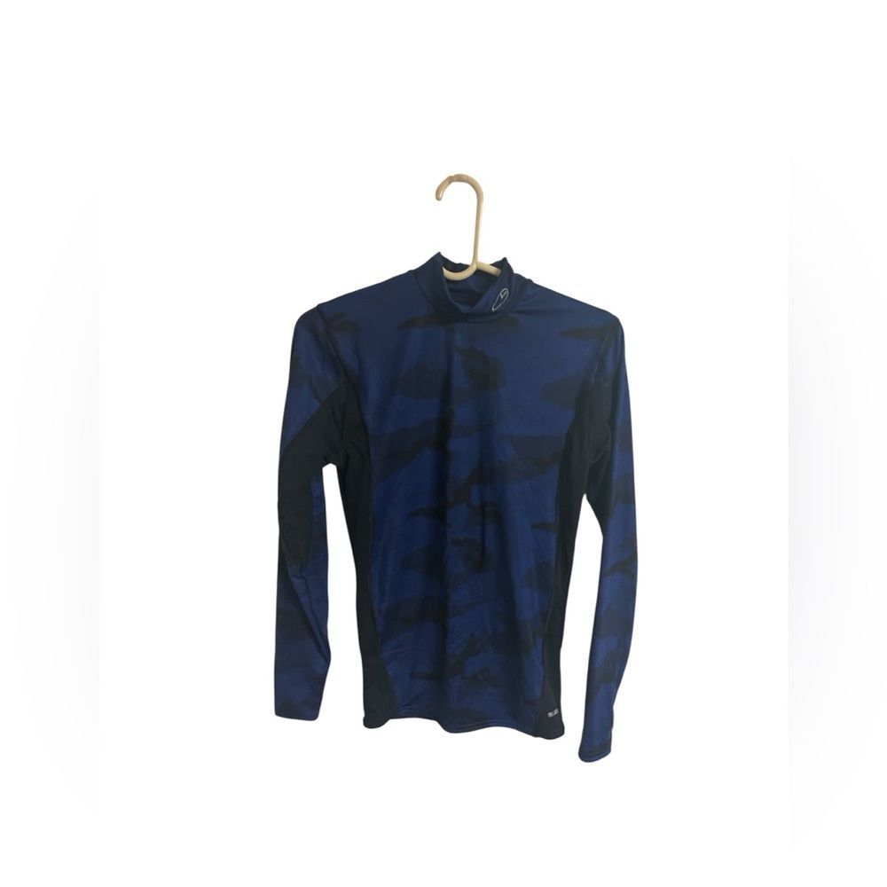 Men’s Compression Shirt Long Sleeve Camo Blue S